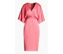 Pleated satin dress - Pink