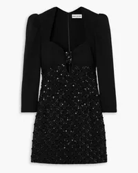 Rebecca Vallance Marie cutout embellished cady mini dress - Black Black