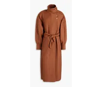 Wool-twill coat - Brown