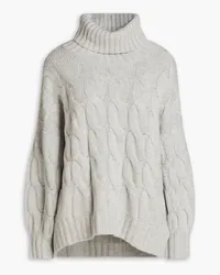 N.Peal Cable-knit cashmere turtleneck sweater - Gray Gray