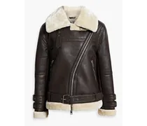 Whitney shearling jacket - Brown
