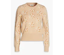 Anguila jacquard-knit wool and cashmere-blend sweater - Neutral