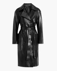 Karl Donoghue Leather trench coat - Black Black