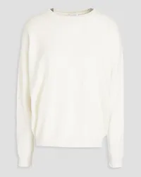 Brunello Cucinelli Bead-embellished cashmere sweater - White White