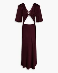 MATÉRIEL Cutout satin-crepe maxi dress - Purple Purple