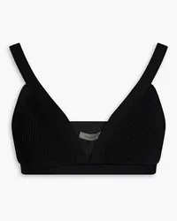 Zimmermann Ribbed-knit bra top - Black Black