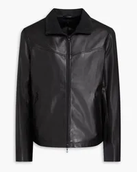 Rag & Bone Grant suede-trimmed leather jacket - Black Black