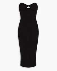 ROTATE Birger Christensen Unaris strapless cutout stretch-jersey midi dress - Black Black