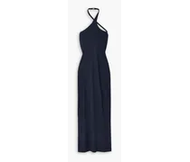 Manette stretch-jersey halterneck maxi dress - Blue