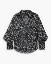 Nili Lotan Colleen floral-print silk-chiffon blouse - Black Black