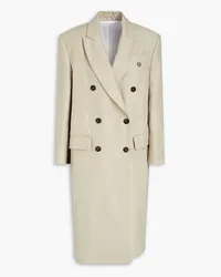 Brunello Cucinelli Double-breasted linen coat - Neutral Neutral