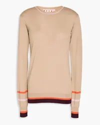 Marni Wool and silk-blend sweater - Neutral Neutral