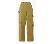Easton cotton-blend twill straight-leg pants - Yellow