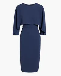 Badgley Mischka Layered crepe dress - Blue Blue