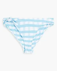 Jacquemus Vichy knotted gingham low-rise bikini briefs - Blue Blue