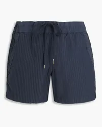 James Perse Cotton and Lyocell-blend jacquard shorts - Blue Blue