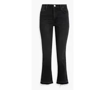 Le High Straight cropped high-rise straight-leg jeans - Black