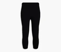 Carole cropped knitted leggings - Black