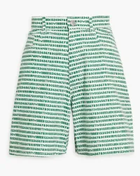 Shrimps Zelmo printed appliquéd cotton-twill shorts - Green Green