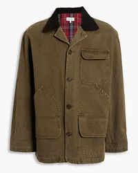 Alex Mill Frontier corduroy-trimmed cotton-canvas jacket - Green Green