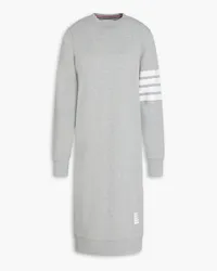 Thom Browne Striped French cotton-terry dress - Gray Gray