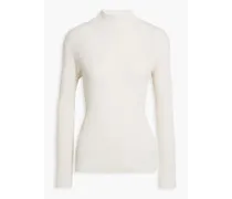 Elisa ribbed merino wool sweater - White