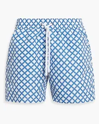 Frescobol Carioca Short-length printed swim shorts - Blue Blue