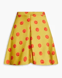 RED Valentino Polka-dot jacquard shorts - Yellow Yellow