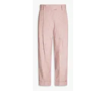 Linen tapered pants - Pink