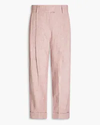 Brunello Cucinelli Linen tapered pants - Pink Pink