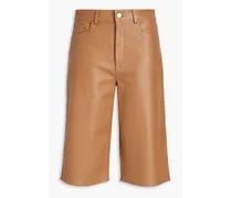 Poppy leather shorts - Brown