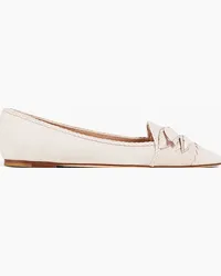 TOD'S Embellished suede point-toe flats - Pink Pink