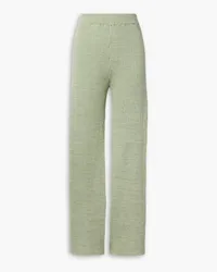 Anna Quan Jordon ribbed cotton wide-leg pants - Green Green