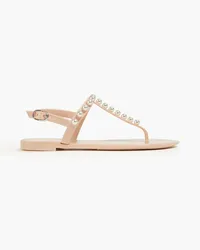 Stuart Weitzman Faux pearl-embellished PVC sandals - Pink Pink