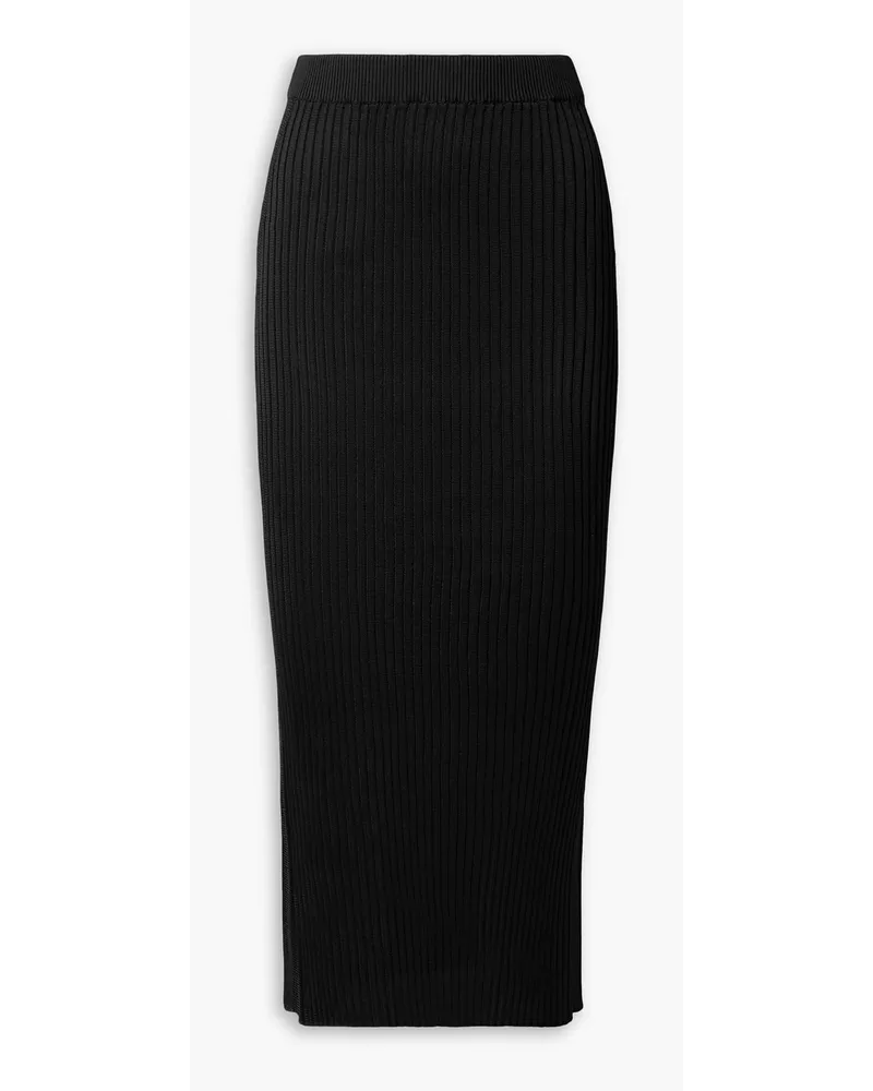 Jil Sander Ribbed-knit midi skirt - Black Black