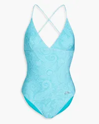 Etro Paisley-print swimsuit - Blue Blue