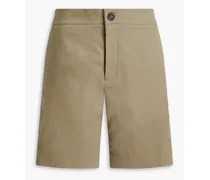 Sigma cotton-blend twill shorts - Green