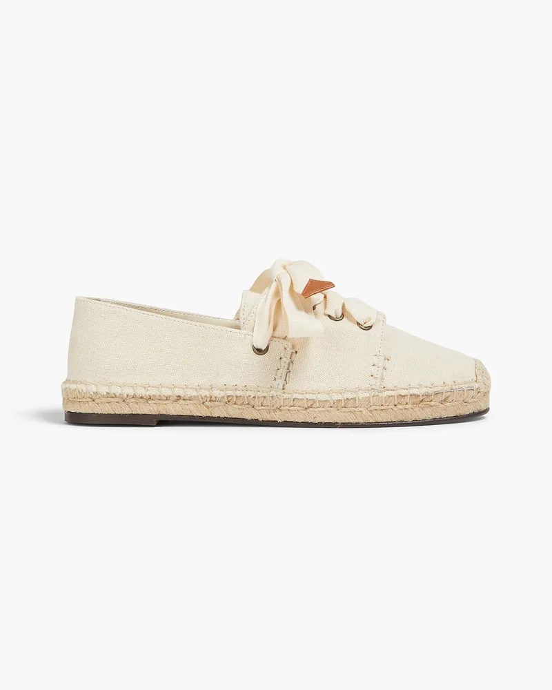 Zimmermann Lace-up canvas espadrilles - White White