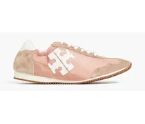 Tory leather and suede sneakers - Pink