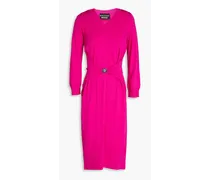 Buckle-detailed knitted dress - Pink