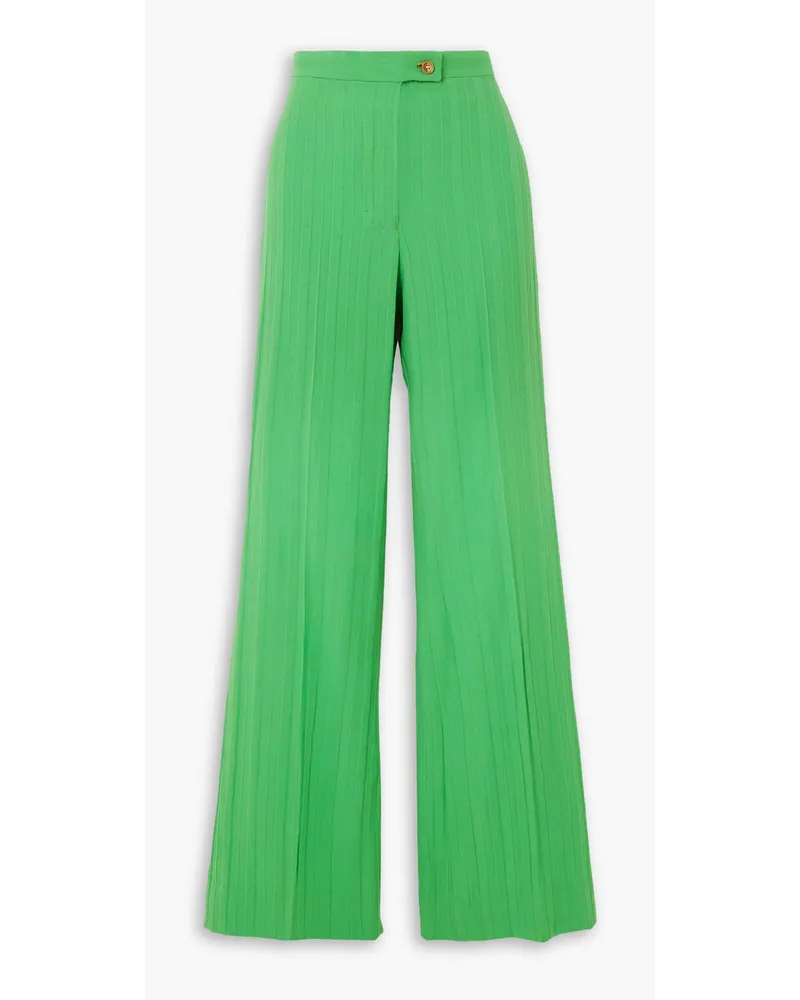 Giuliva Heritage Collection Laura striped wool straight-leg pants - Green Green