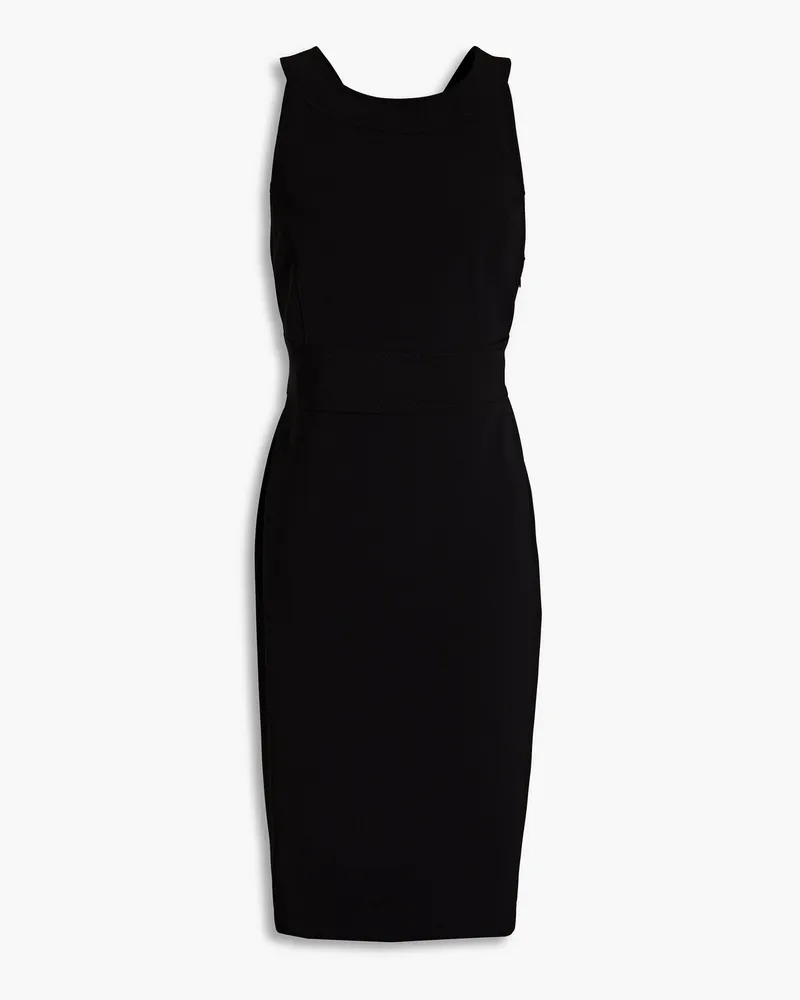 Cutout crepe dress - Black