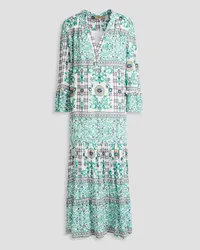 Melissa Odabash Willow printed voile midi dress - White White