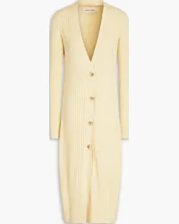 Loulou Studio Sutil ribbed silk-blend cardigan - Yellow Yellow