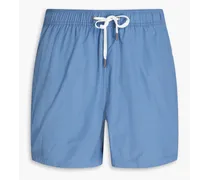 Charles mid-length cotton-blend swim shorts - Blue