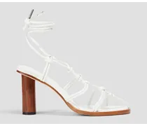 Rovena knotted leather sandals - White