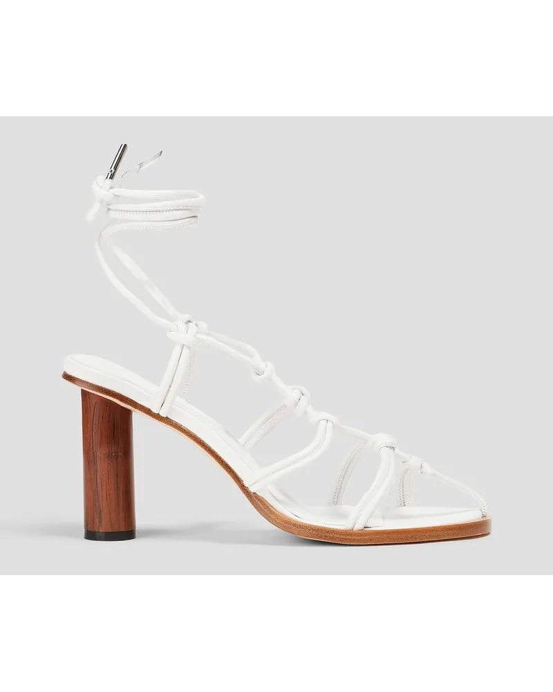 A.W.A.K.E. Rovena knotted leather sandals - White White