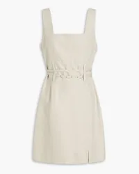 IRO Belted cotton-blend mini dress - Neutral Neutral