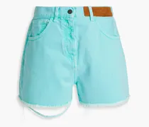 Frayed denim shorts - Blue