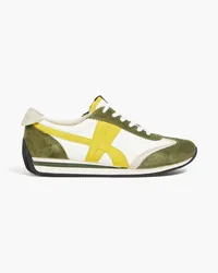 Tory Burch Faux leather and suede sneakers - Green Green